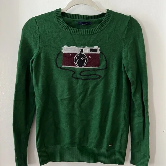 Tommy Hilfiger Sweaters Tommy Hilfiger Green Camera Sweater